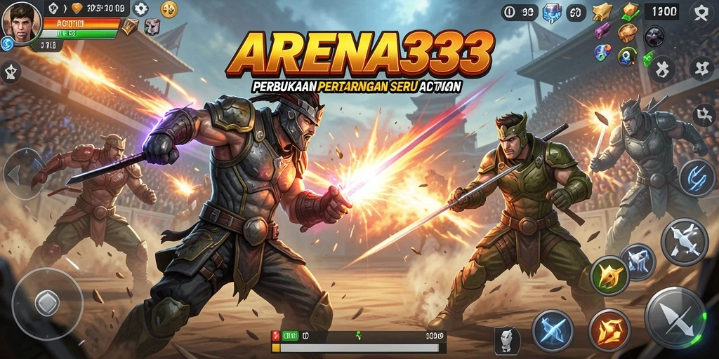 Tampilan antarmuka permainan ARENA333 yang memukau dan interaktif.