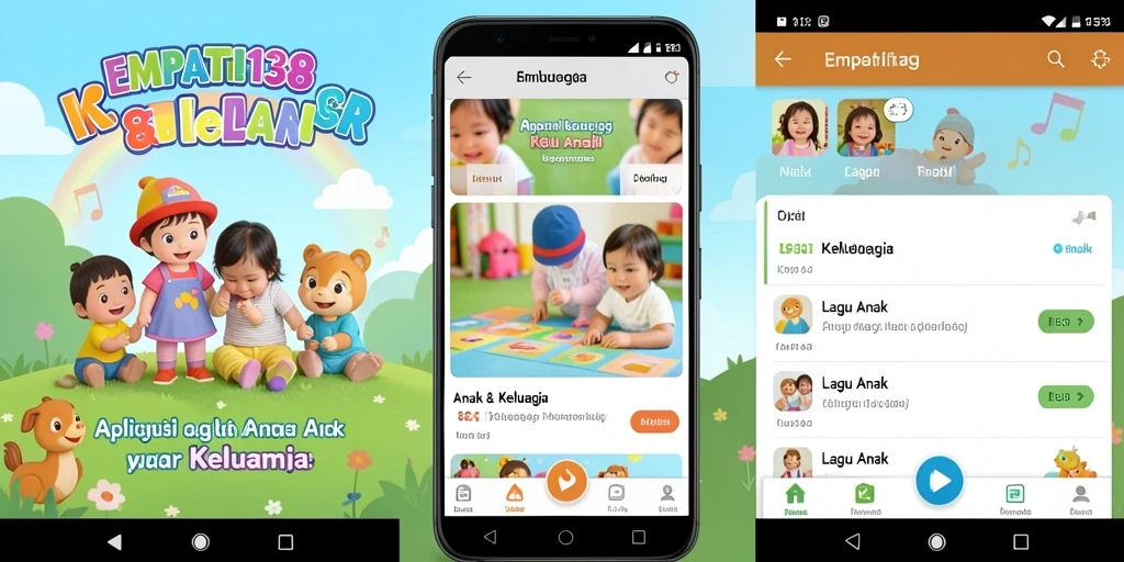 Tampilan antarmuka pengguna aplikasi Lagu Anak yang ramah dan menyenangkan.