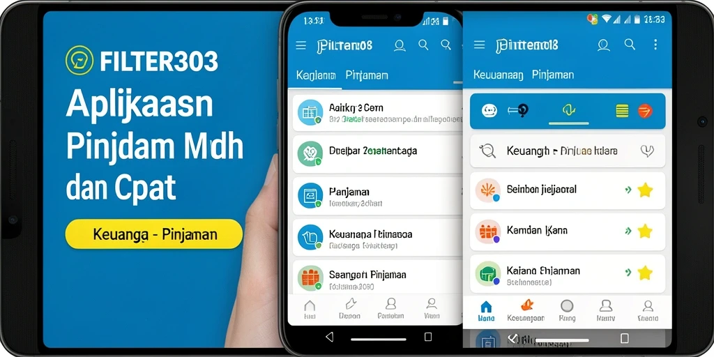 Antarmuka aplikasi FILTER303 yang user-friendly untuk pengajuan pinjaman.