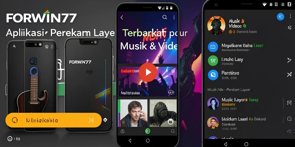 Tampilan antarmuka utama aplikasi Perekam Layar FORWIN77.