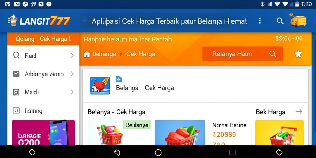 Tampilan antarmuka LANGIT777 saat membandingkan harga produk.
